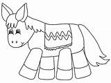 Coloring Donkey sketch template