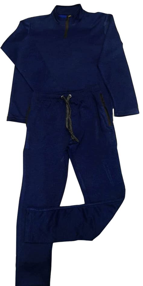 full sleeves royal blue mens cotton tracksuit size medium rs  piece id