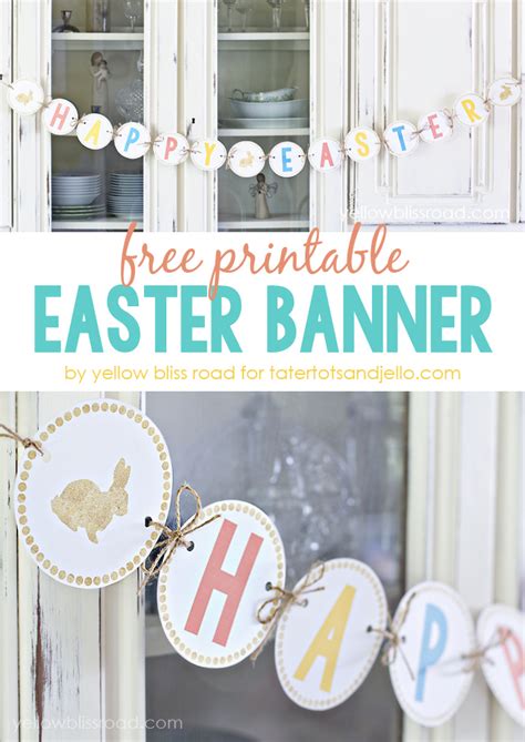 printable happy easter banner
