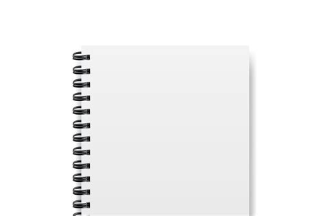 realistic notebook template custom designed graphic objects creative market