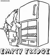 Fridge Refrigerator Drawing Open Coloring Getdrawings Pages sketch template