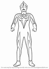 Ultraman Cosmos Drawing Draw Coloring Pages Step Tutorials Gambar Drawingtutorials101 Learn Colouring Fantastic Cartoon sketch template