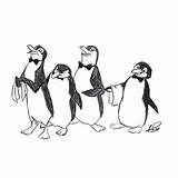 Poppins Penguins Pinguini sketch template