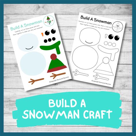 build  snowman printable craft templates nurtured neurons