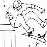 Coloring Skateboarding Pages Popular Skateboard Coloringhome sketch template