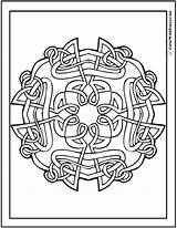 Celtic Coloring Pages Printable Vine Flower Knot Colorwithfuzzy Irish Scottish Vines Adults Pattern Patterns Designs Fuzzy Center Has Knots Adult sketch template