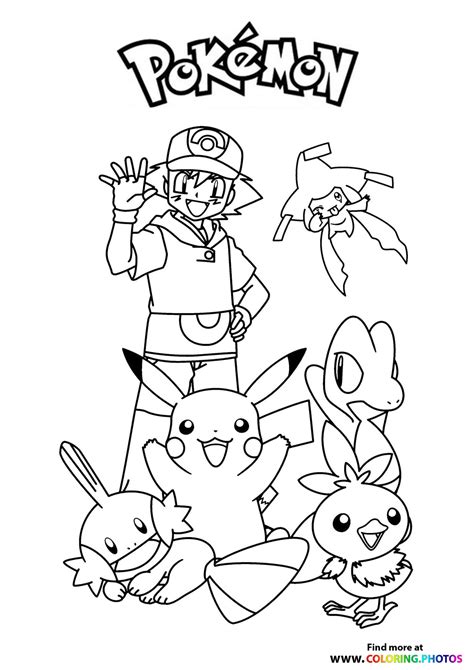 ash   pokemon pokemon coloring pages  kids