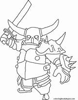 Clash Clans Coloring Pages Royale Pekka Printable Attack Mode Print Rider Hog Color Draw Template Book sketch template
