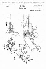 Colt Patent Revolver Armspost sketch template