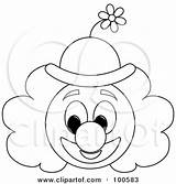 Clown Colouring sketch template