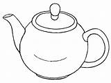 Teapot Tea Pot Outline Clipart Coloring Pages Colouring Clip Drawing Template Cliparts Book Large Cups Printable Library Kids Getdrawings Clipground sketch template