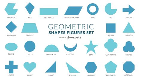 geometric shapes flat design collection vector