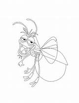 Coloring Pages Ray Firefly Frog Princess Bug Cajun Lightning Grenouille Disney La Lovesick Princesse Et Color Cartoon Drawing Dessin Sheets sketch template