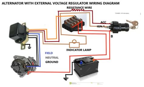 wire  voltage regulator   alternator
