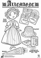 Girl Coloring Dirndl sketch template