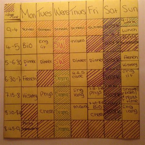 revision timetable  jan  inspired   pin revision