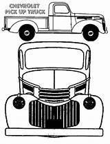 Coloring Pages Truck Pick Chevy Cars Type Color sketch template