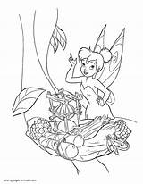 Coloring Pages Tinkerbell Print Disney Fairy Printable sketch template