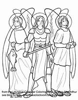 Archangels St Raphael Coloring Archangel Jerome sketch template