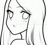 Anime Easy Girl Drawing Drawings Boy Coloring Pages Draw Simple People Clipartmag sketch template