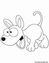 Coloring Dog Cartoon Kids Excited Pages Printable Info sketch template
