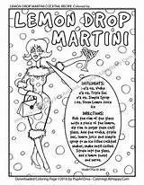 Coloring Martini Adult Getcolorings Pages Color Getdrawings sketch template
