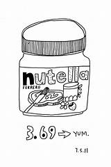 Nutella Pages Coloring Template sketch template