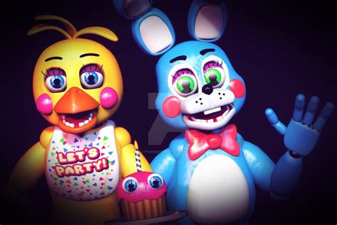 Toy Bonnie And Toy Chica 3ds Max Render By