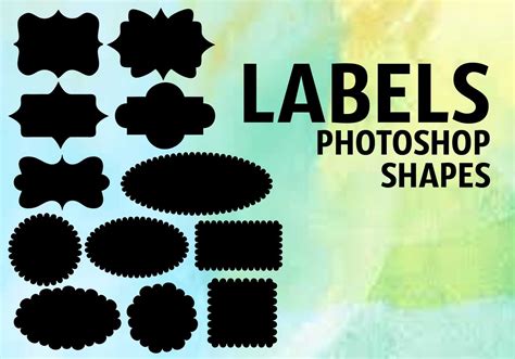 label shapes  photoshop brushes  brusheezy