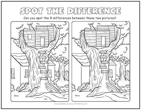 printable spot  difference puzzles  adults