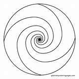 Coloring Espirales Ratio Geometric Designlooter Fibonacci Stencil sketch template