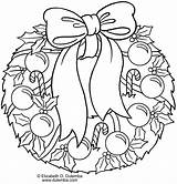 Coloring Christmas Wreath Pages Printable Holly Wreaths Drawing Reef Garland Color Holiday 1st Sheets Graders Print Adult First Holidays Around sketch template