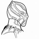 Pantera Panthers Clipartmag Everfreecoloring Vengadores Infinity Mascara sketch template