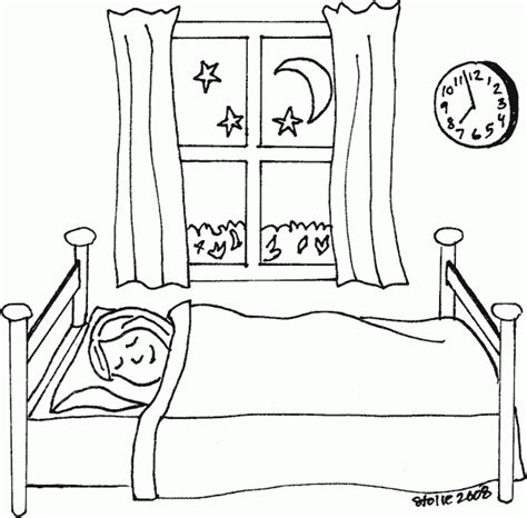 sleeping coloring page coloringcom