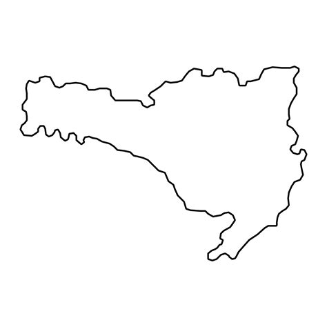 mapa de santa catarina estado  brasil ilustracao vetorial