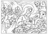 Nacimiento Cristo sketch template