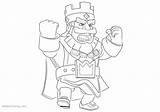 Clash Royale Coloring Pages King Kids Printable sketch template