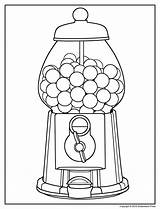 Coloring Pages Gumball Machine Gum Bubble Senior Adults Machines Elderly Downloadable Print Drawing Printable Easy Lollipop Simple Blaze Template Clipart sketch template