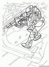 Coloring Pages Soldier Future Template sketch template