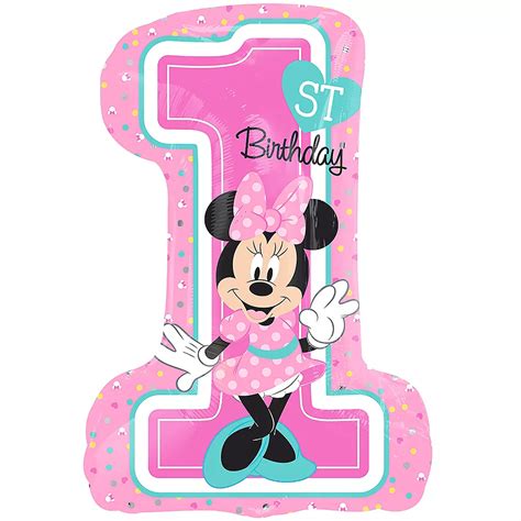 giant st birthday minnie mouse balloon    party city