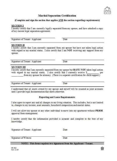Nys Legal Separation Agreement Form Universal Network