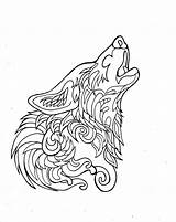 Wolf Coloring Pages Moon Howling Getcolorings Luxury sketch template