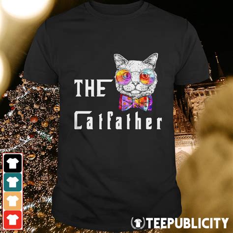 Nerd Cat With Glasses And Bow The Catfather Shirt Hoodie