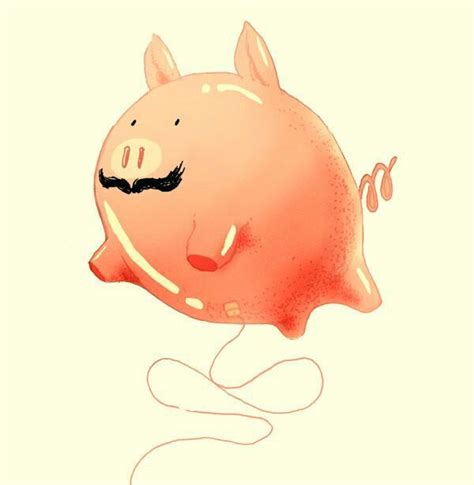 mustache pig pig drawing flying pig great love moustache piggy