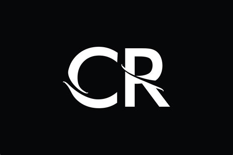 cr monogram logo design  vectorseller thehungryjpeg