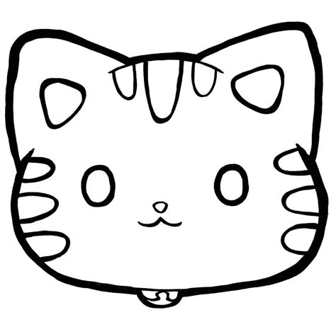 cute cat face coloring page   cute cat face cat coloring page