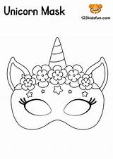Unicorn Masquerade Masque Licorne Mardi 123kidsfun Gras Sondakikahaberim sketch template