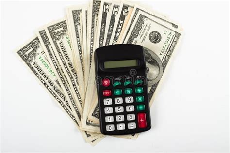 dollar  calculator stock photo image  number calculation