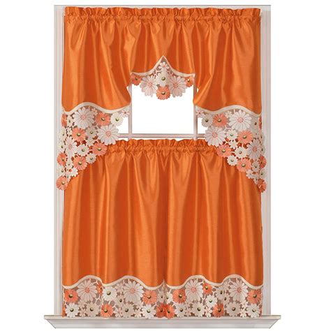 spring daisy tiered curtain  piece sets