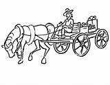 Horse Coloring Cart Pages Wagon Drawing Push Template Pull Pulling Popular Getdrawings Sketch Coloringhome sketch template
